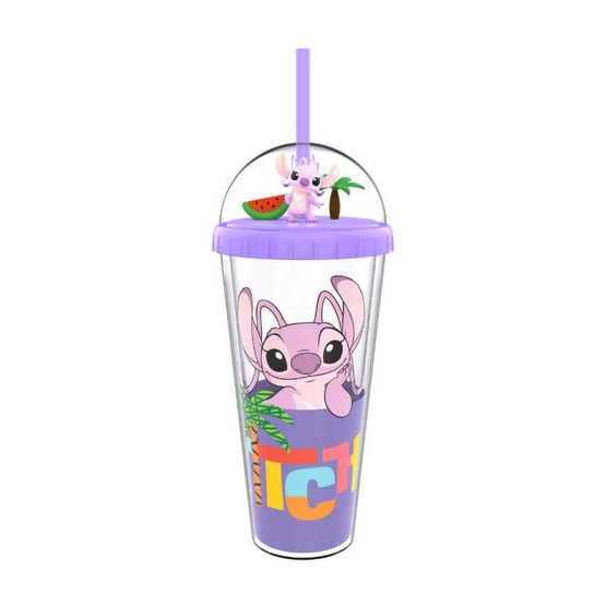 กระบอกน้ำฝาโดมสติทช์ 22oz. สีม่วง กระบอกน้ำฝาโดมสติทช์ 22oz. สีม่วง