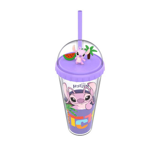กระบอกน้ำฝาโดมสติทช์ 22oz. สีม่วง กระบอกน้ำฝาโดมสติทช์ 22oz. สีม่วง