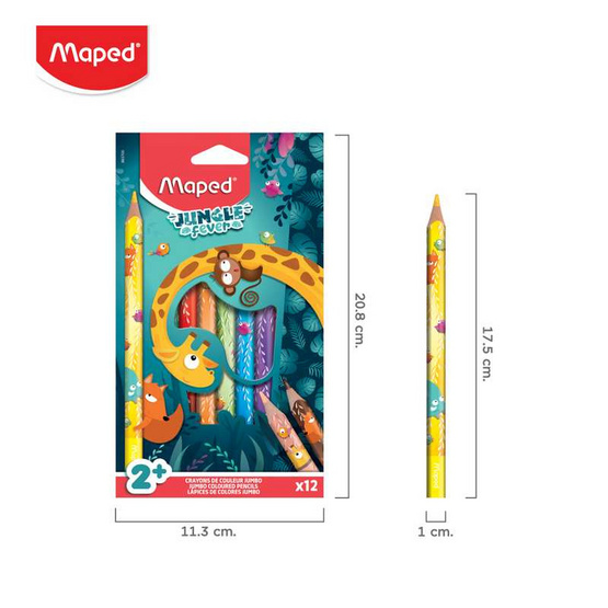 Maped สีไม้ Jungle 12 สี CO/863700 Maped สีไม้ Jungle 12 สี CO/863700