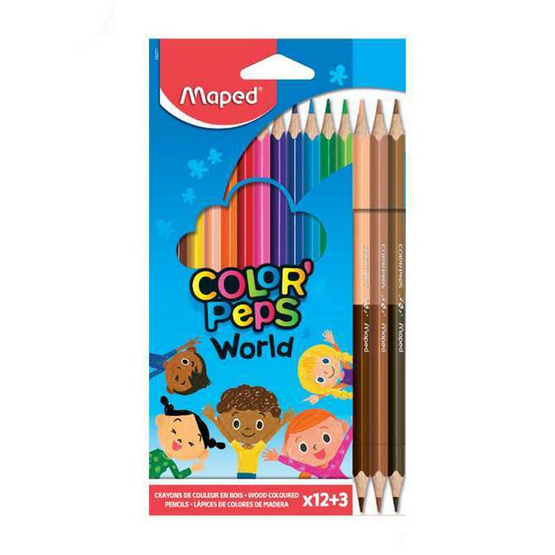 Maped สีไม้ 12 + SKINTONE 6 สี COLOR'PEPS World CO/832071 Maped สีไม้ 12 + SKINTONE 6 สี COLOR'PEPS World CO/832071