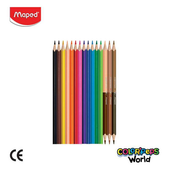 Maped สีไม้ 12 + SKINTONE 6 สี COLOR'PEPS World CO/832071 Maped สีไม้ 12 + SKINTONE 6 สี COLOR'PEPS World CO/832071