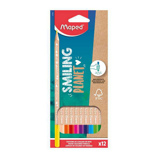 Maped สีไม้ 12 สี SMILING PLANET CO/831800 Maped สีไม้ 12 สี SMILING PLANET CO/831800