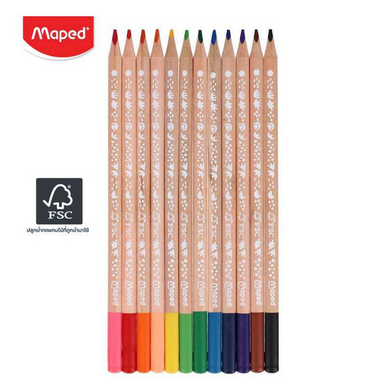 Maped สีไม้ 12 สี SMILING PLANET CO/831800 Maped สีไม้ 12 สี SMILING PLANET CO/831800