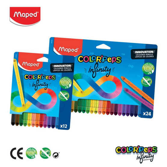 Maped ดินสอสี 24 สี COLOR'PEPS Infinity CO/861601 Maped ดินสอสี 24 สี COLOR'PEPS Infinity CO/861601