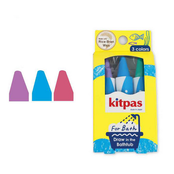 Kitpas สีเทียน 3 สี เซ็ต F ลอยน้ำได้ B-FB3C-F (ผลิตจากขี้ผึ้งรำข้าวญี่ปุ่น) Kitpas สีเทียน 3 สี เซ็ต F ลอยน้ำได้ B-FB3C-F (ผลิตจากขี้ผึ้งรำข้าวญี่ปุ่น)
