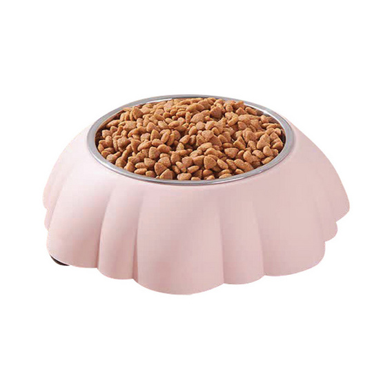 KUMA ชามอาหารสัตว์เลี้ยงสแตนเลส ฐานกว้าง ปุยเมฆMorning Pink KUMA ชามอาหารสัตว์เลี้ยงสแตนเลส ฐานกว้าง ปุยเมฆMorning Pink