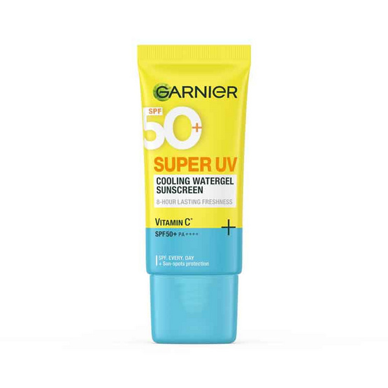 การ์นิเย่ ซูเปอร์ ยูวี คูลลิ่ง วอเตอร์เจล ซันสกรีน วิตามินซี SPF50+PA++++30 มล. การ์นิเย่ ซูเปอร์ ยูวี คูลลิ่ง วอเตอร์เจล ซันสกรีน วิตามินซี SPF50+PA++++30 มล.