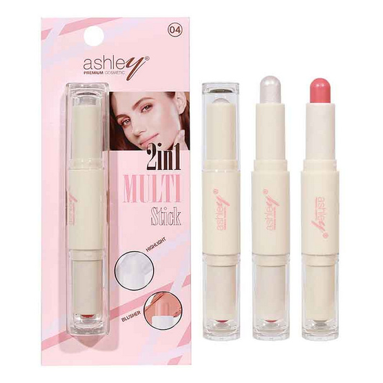 Ashley บลัชออนและไฮไลท์ 2 In 1 Multi Stick 2 กรัม+2 กรัม