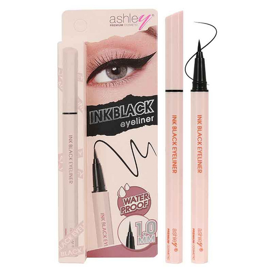 Ashley อายไลเนอร์ Ink Black Eyeliner 0.6 กรัม Ashley อายไลเนอร์ Ink Black Eyeliner 0.6 กรัม