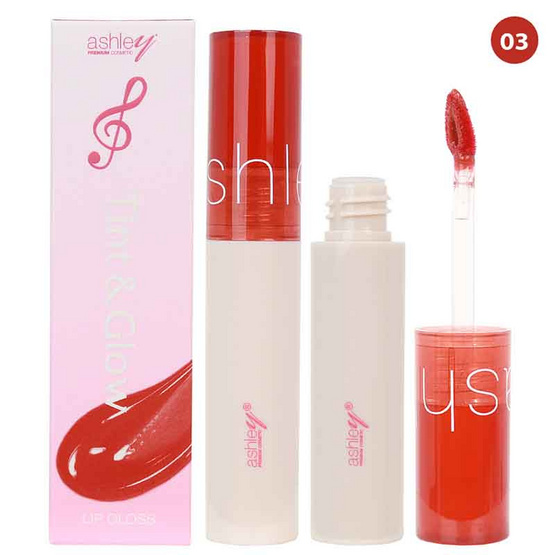 Ashley ลิปกลอส Tint & Glow Lip Gloss 2 กรัม