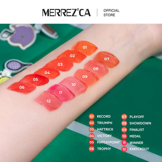 Merrezca ลิปลิขวิด Lasting Round Aqua Lip 3 กรัม