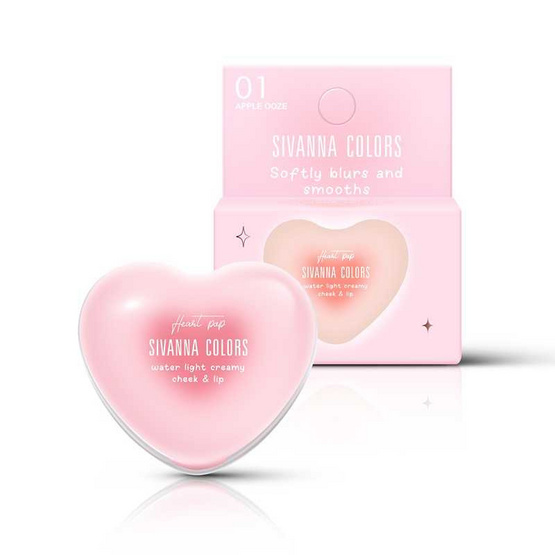 Sivanna ลิปและบลัชออน Water Light Creamy Cheek & Lip HF670 5.5 กรัม Sivanna ลิปและบลัชออน Water Light Creamy Cheek & Lip HF670 5.5 กรัม