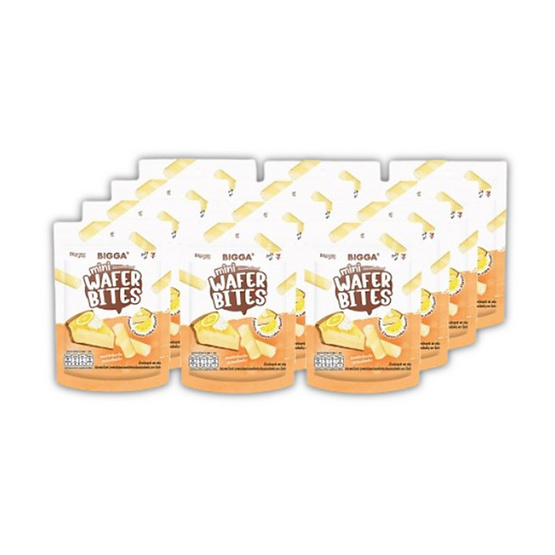บิ๊กก้า มินิเวเฟอร์ไส้ครีมกลิ่นเลม่อนชีสเค้ก 40 กรัม (แพ็ก 12 ชิ้น) บิ๊กก้า มินิเวเฟอร์ไส้ครีมกลิ่นเลม่อนชีสเค้ก 40 กรัม (แพ็ก 12 ชิ้น)
