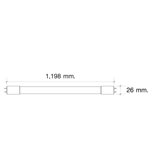 HI-TEK หลอด LED อีโค่ T8 แบบเข้าไฟ2ด้าน 18W แสงขาว (แพ็ก 4 ชิ้น) HI-TEK หลอด LED อีโค่ T8 แบบเข้าไฟ2ด้าน 18W แสงขาว (แพ็ก 4 ชิ้น)