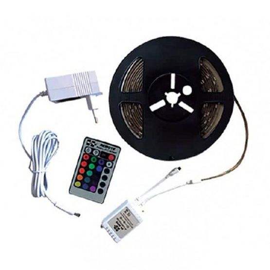 HI-TEK ชุดไฟเส้นริบบิ้น LED 5050/60 220V 5M มีรีโมท RGB HI-TEK ชุดไฟเส้นริบบิ้น LED 5050/60 220V 5M มีรีโมท RGB