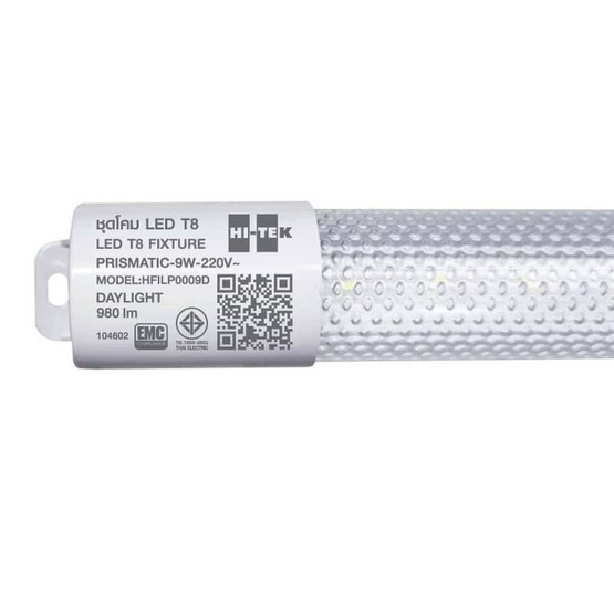 HI-TEK ชุดโคมไฟ LED T8 พรีสเมติก 9W แสงขาว HI-TEK ชุดโคมไฟ LED T8 พรีสเมติก 9W แสงขาว