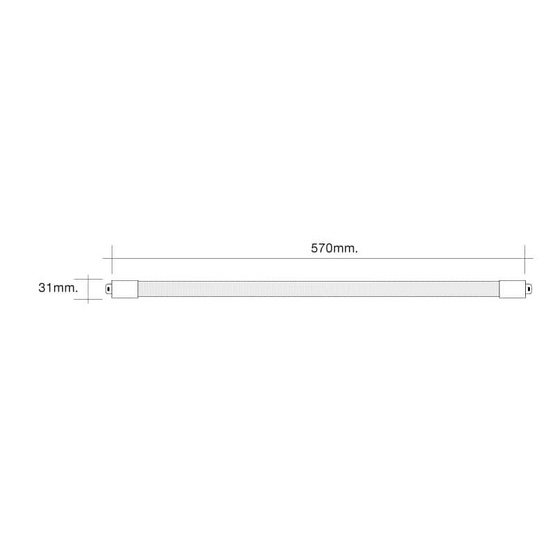 HI-TEK ชุดโคมไฟ LED T8 พรีสเมติก 9W แสงขาว HI-TEK ชุดโคมไฟ LED T8 พรีสเมติก 9W แสงขาว
