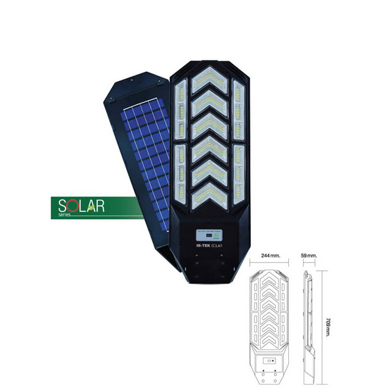HI-TEK โคมไฟถนนโซล่า LED ARROW 250W เปลี่ยนได้ 3 แสง HI-TEK โคมไฟถนนโซล่า LED ARROW 250W เปลี่ยนได้ 3 แสง