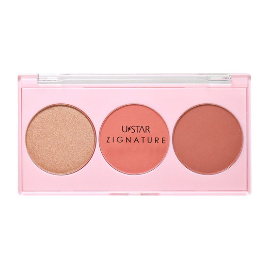 Ustar บลัชออนและไฮไลท์ Zignature Maxx Cover Blush & Highlight Palette 2.5 กรัมx3 Ustar บลัชออนและไฮไลท์ Zignature Maxx Cover Blush & Highlight Palette 2.5 กรัมx3