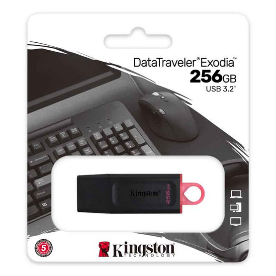 Kingston แฟลชไดร์ฟ USB 3.2 Gen 1 DataTraveler Exodia 256GB