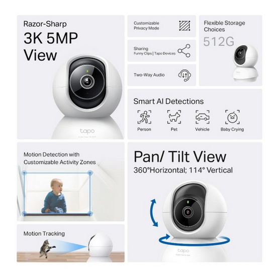 Tapo กล้องวงจรปิด IP Camera C230 Tapo กล้องวงจรปิด IP Camera C230