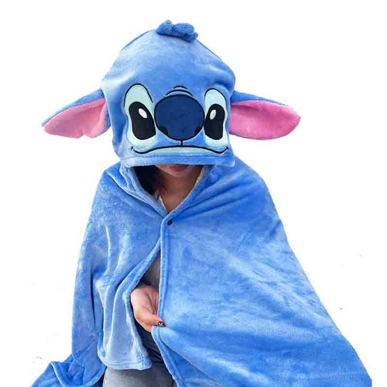 ผ้าห่มมีฮู้ด ลาย Stitch ผ้าห่มมีฮู้ด ลาย Stitch
