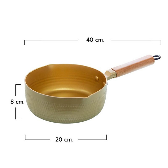 RRS หม้อด้าม ขนาด 20 ซม. Japanese-Style Snow Golden pan RRS หม้อด้าม ขนาด 20 ซม. Japanese-Style Snow Golden pan