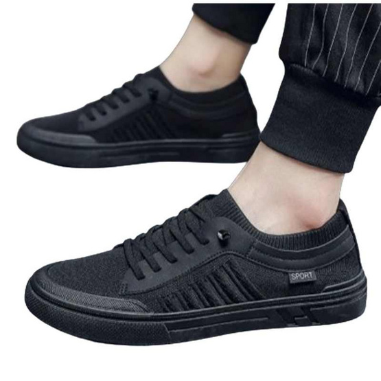 DAZZLING รองเท้าผ้าใบชาย slip-on men's casual DZ-H2-BK DAZZLING รองเท้าผ้าใบชาย slip-on men's casual DZ-H2-BK