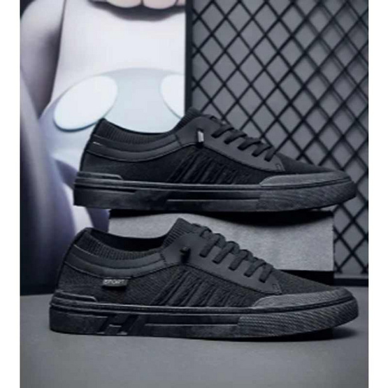 DAZZLING รองเท้าผ้าใบชาย slip-on men's casual DZ-H2-BK DAZZLING รองเท้าผ้าใบชาย slip-on men's casual DZ-H2-BK