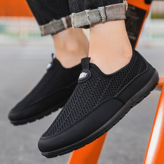 DAZZLING รองเท้าผ้าใบชายslip-on DZ-JXG-02-BK DAZZLING รองเท้าผ้าใบชายslip-on DZ-JXG-02-BK