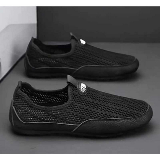 DAZZLING รองเท้าผ้าใบชายslip-on DZ-JXG-02-BK DAZZLING รองเท้าผ้าใบชายslip-on DZ-JXG-02-BK