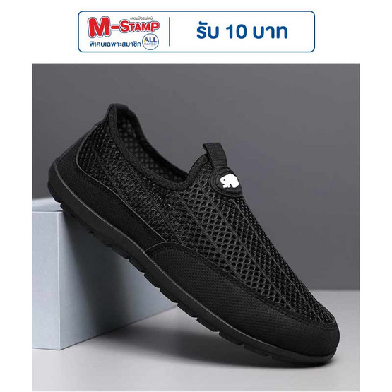 DAZZLING รองเท้าผ้าใบชายslip-on DZ-JXG-02-BK