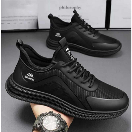 DAZZLING รองเท้าผ้าใบชาย Future Work DZ-580W-BK