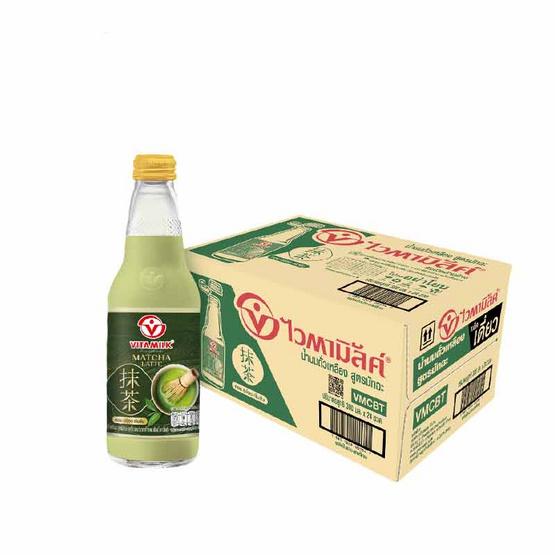 ไวตามิ้ลค์ทูโก มัทฉะ 300 มล. ยกลัง 24 ขวด