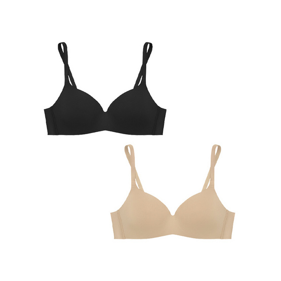 Sabina BRALESS PRETTY PERFECT เสื้อชั้นในไม่มีโครง (แพ็ก 2 ชิ้น) สีดำเนื้อ Sabina BRALESS PRETTY PERFECT เสื้อชั้นในไม่มีโครง (แพ็ก 2 ชิ้น) สีดำเนื้อ