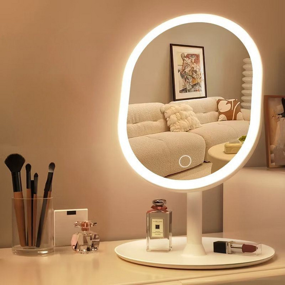 TINTIN SHOP กระจกแต่งหน้ามีไฟ LED - ทรงรี TINTIN SHOP กระจกแต่งหน้ามีไฟ LED - ทรงรี