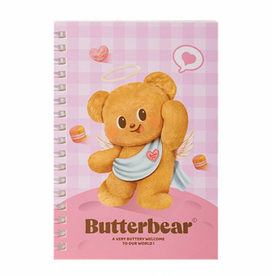 Deli สมุดโน้ตสันห่วง ขนาด A6 Butterbear (สีชมพู) Deli สมุดโน้ตสันห่วง ขนาด A6 Butterbear (สีชมพู)