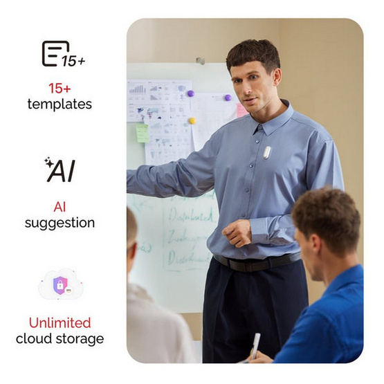 PLAUD NotePin เครื่องบันทึกเสียง Ai แบบสวมใส่