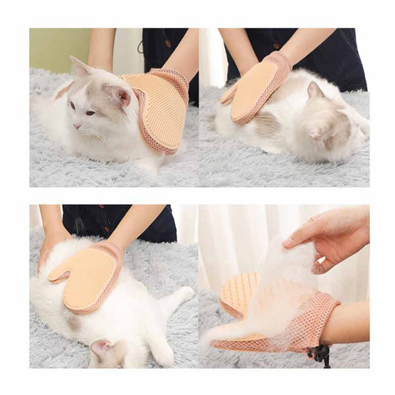 KUMA ถุงมือแปรงขนสัตว์เลี้ยง