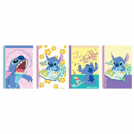 CODE:D สมุดสันห่วงนิ่ม A5 Stitch คละลาย (แพ็ก 4 เล่ม) CODE:D สมุดสันห่วงนิ่ม A5 Stitch คละลาย (แพ็ก 4 เล่ม)