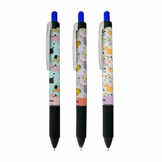Pentel ปากกา ENERGEL DOG SERIES 0.5 มม. คละลาย (แพ็ก 3 ด้าม) Pentel ปากกา ENERGEL DOG SERIES 0.5 มม. คละลาย (แพ็ก 3 ด้าม)
