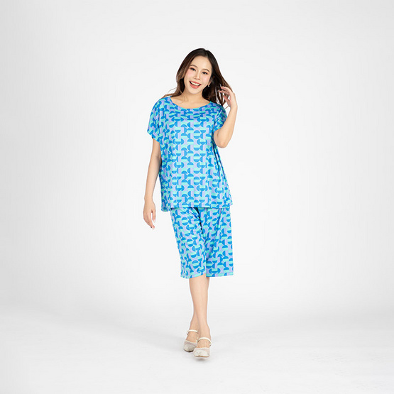 Sabina เซ็ทชุดลำลอง รุ่น Lounge Wear รหัส NVJ24008 สีฟ้า Sabina เซ็ทชุดลำลอง รุ่น Lounge Wear รหัส NVJ24008 สีฟ้า
