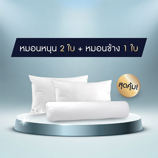 SOLOMON Pillow ชุดหมอนหนุน 2 ใบ + หมอนข้าง 1 ใบ SOLOMON Pillow ชุดหมอนหนุน 2 ใบ + หมอนข้าง 1 ใบ
