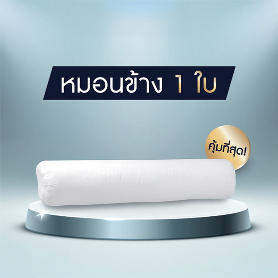SOLOMON หมอนข้างใยโพลีเอสเตอร์ 100% (White) 1 ใบ SOLOMON หมอนข้างใยโพลีเอสเตอร์ 100% (White) 1 ใบ
