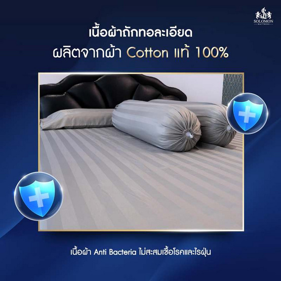 SOLOMON ชุดผ้าปูที่นอน สีเทา
