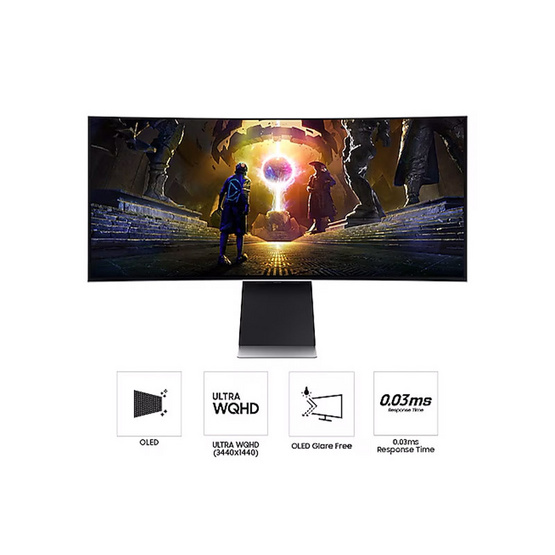 Samsung จอคอมพิวเตอร์เกม 34 นิ้ว Odyssey OLED G8 G85SD UWQHD 175Hz