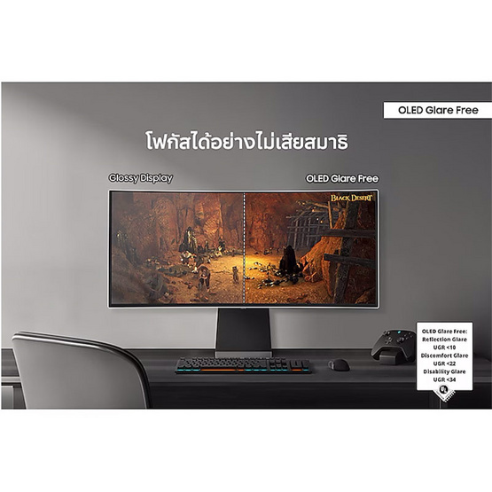 Samsung จอคอมพิวเตอร์เกม 34 นิ้ว Odyssey OLED G8 G85SD UWQHD 175Hz