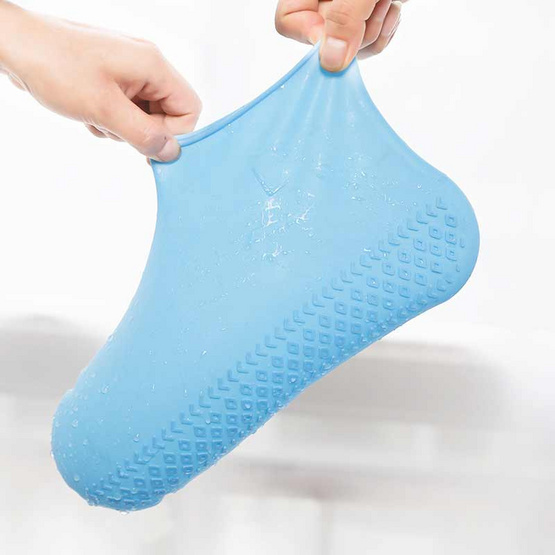 Fashion Shoe รองเท้ากันฝน รองเท้าคลุมกันฝน Color ซิลิโคน แพ็ก 2 คู่