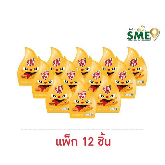 หมึกกรุบ เส้นบุกปรุงรสน้ำจิ้มงา 50 กรัม (แพ็ก 12 ชิ้น)