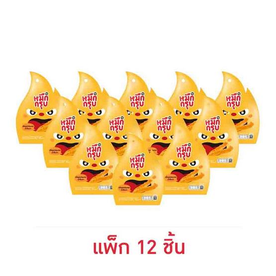 หมึกกรุบ เส้นบุกปรุงรสน้ำจิ้มงา 50 กรัม (แพ็ก 12 ชิ้น)